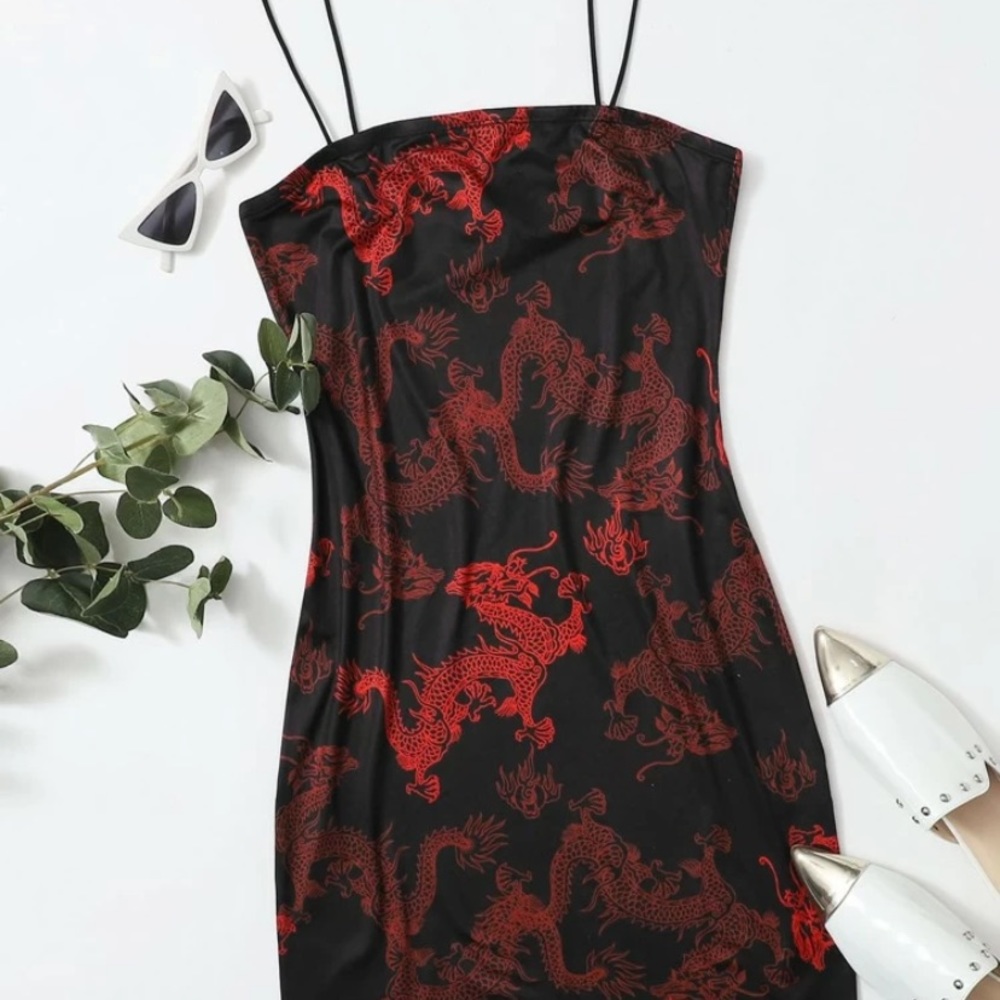 ✨DONATED✨ Dragon Print Slip Dress